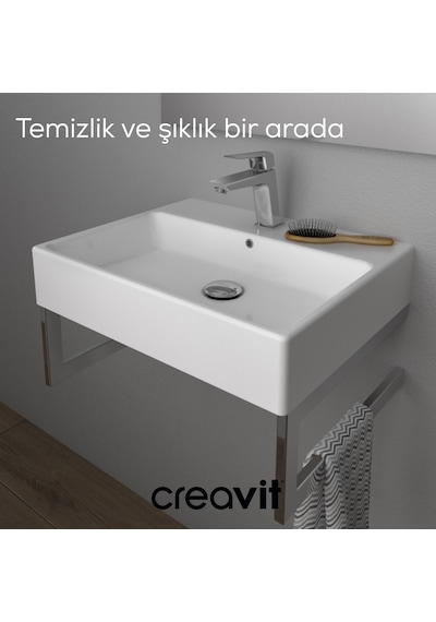 Creavit Lavabo Sifon Başlığı Pop-up Taşmasız Krom