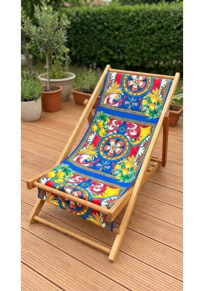 Solea Clover Azure Şezlong Çok Renkli