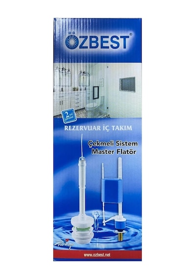 Özbest Su Tasarruflu Klozet Sifon Çekmeli Rezervuar İç Takımı Gri