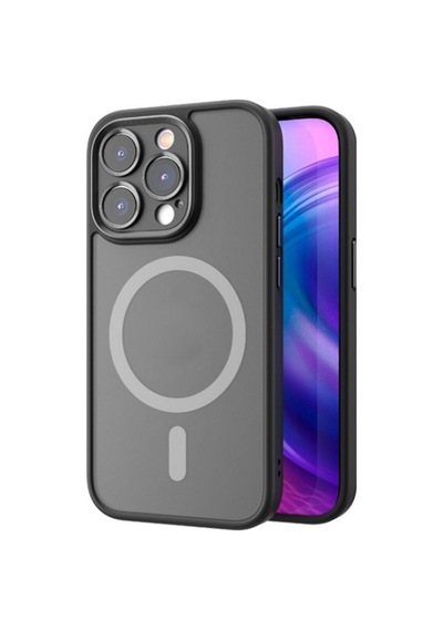 Rock Apple Uyumlu iPhone 15 Pro Max Kılıf Guard Touch Lens Korumalı Magsafe Anti Shock - Titanium Gray Titanium Gray