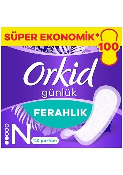Orkid Yaprak Günlük Ped Normal Süper Ekonomik Paket 100 Adet Ped