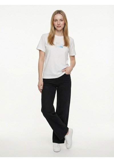 LOFT Boxy Fit Kadın Tshirt K.kol Lf2042222 Q1.v1 Beyaz