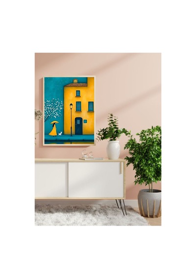 Poster Tek Parça Ahşap Çerçeveli Tablo Çok Renkli - 814954416 Çok Renkli