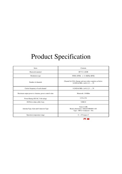 Anatel BCM92046 Bluetooth Wireless Network Modül Dahili Anten