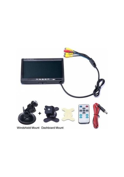 7 Inç Lcd Monitor Ekranı 4 Bölme Özelliği ile 4 Kamerayı Aynı A
