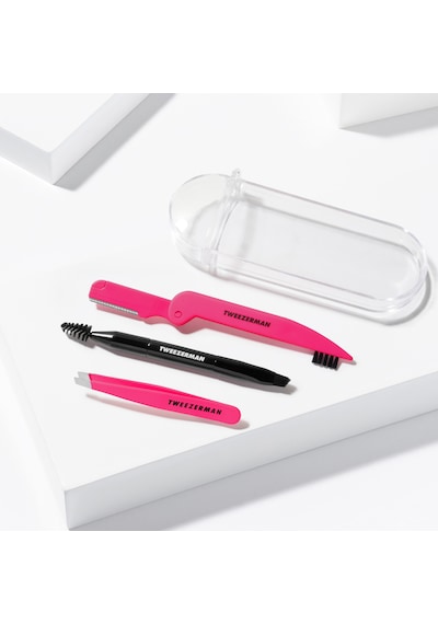 Tweezerman Mini Brow Rescue Kit - Mini Kaş Bakım Seti 02 Red