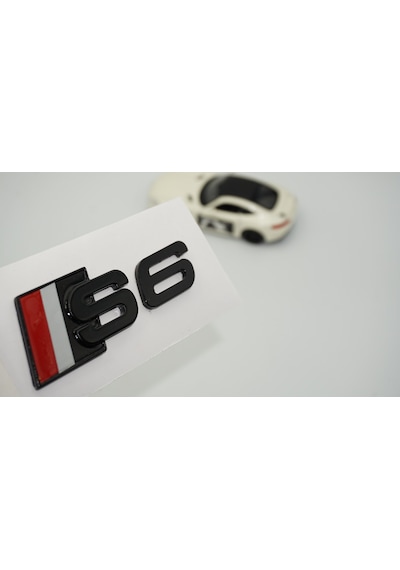 Dk Tuning S6 Siyah Gri Kırmızı Bagaj Logo Audi İle Uyumlu