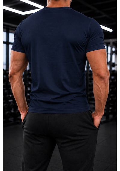 Sapeur Erkek Premium Dar Compression Tişört - Esnek Ve Nefes Alan, Spor & Günlük Tişört Lacivert