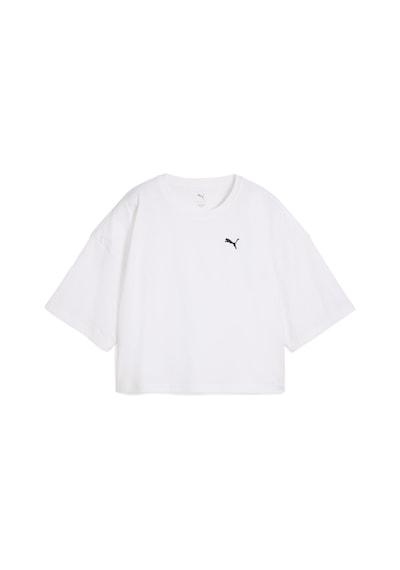 Puma Wardrobe Ess Oversized Short Tee Kadın T-shirt Beyaz