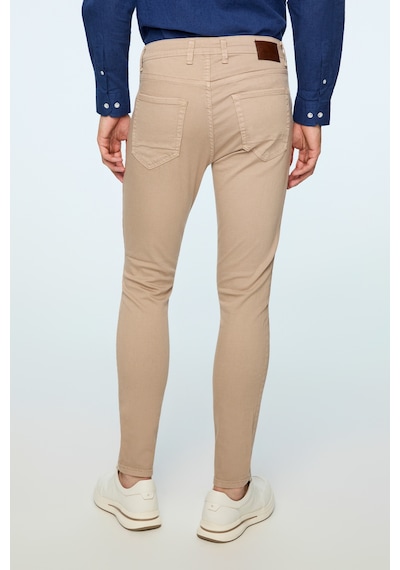 Morven Erkek Bej Denim 5 Cep Slim Fit Jean Kot Pantolon 26ms003032653 Bej