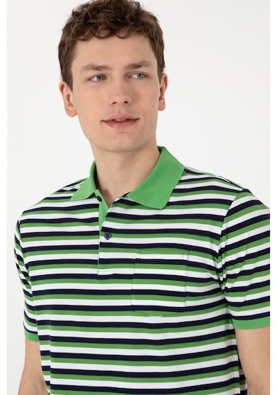 U.S. Polo Assn. Erkek Regular Fit Polo Yaka Yeşil Tişört 50306794-VR054