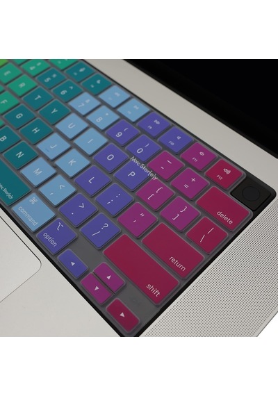 Apple Uyumlu MacBook Us İngilizce Klavye Koruyucu Amerikan Enter M1-m5 A2681 A3113 A3240 A3449 A2941 A3241 A2442 A2779 A2992 A2485 A2991 Keyboard Cover Touch Id Pembe Yeşil 40818709