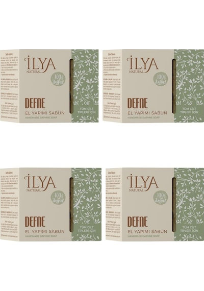 İlya Natural Hatay Doğal El Yapımı Defne Sabunu 4 x 100 G