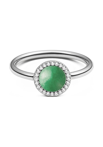 Audrey Ring Jade Gümüş