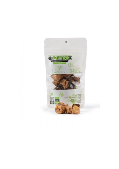 Petimix Fıstık Ezmeli Dana Ciğer Küpleri Köpek Ödül Maması 100 G