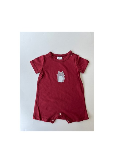 Fuar Baby Miniklere Özel Kız & Erkek Bebek Pamuklu Kısa Paça Tulum Kedicik Desenli Fuar Baby Miniklere Özel Kız & Erkek Bebek Pamuklu Kısa Paça Tulum Kedicik Desenli