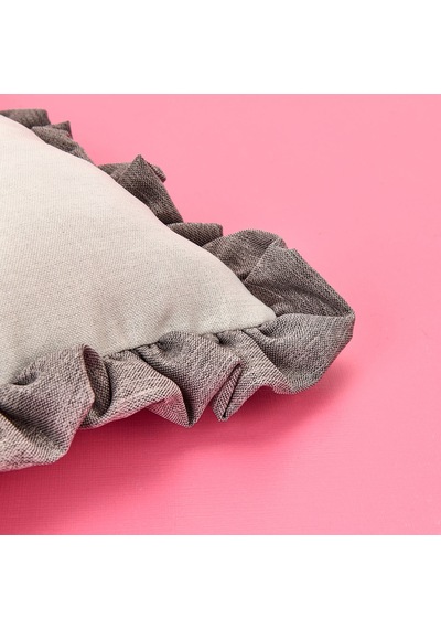 Soft Maia Sandalye Minderi - Gri - 40x40 Cm Renkli