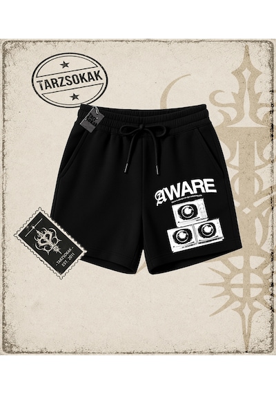 Tarzsokak Gotik & Grunge Streetwear Aware Unisex Şort Siyah