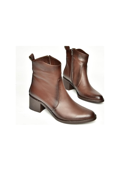 Fox Shoes T654043803 Kahverengi Hakiki Deri Kadın Bot Kahverengi