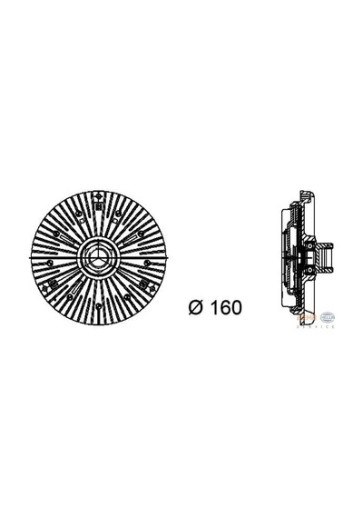 KNECHT CFC93000P Fan Termiği (Çap 160Mm) E46 E65 E53 M57 D30 (306D2) (Eno:8Mv376734441)