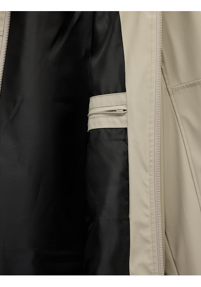 Koton Uzun Kollu Fermuarlı Slim Fit Kapşonlu Yağmurluk Bej 6sam20021hw Ekru
