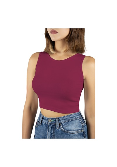 Terapi Men Fuşya Fitted/vücuda Oturan Crop Halter Yaka Fitilli Esnek Örme Bluz Atlet FUŞYA Terapi Men Fuşya Fitted/vücuda Oturan Crop Halter Yaka Fitilli Esnek Örme Bluz Atlet FUŞYA