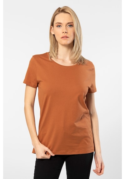 Wtshirt London Kısa Kollu Bisiklet Yaka Kadın T-shirt Tarçın 001