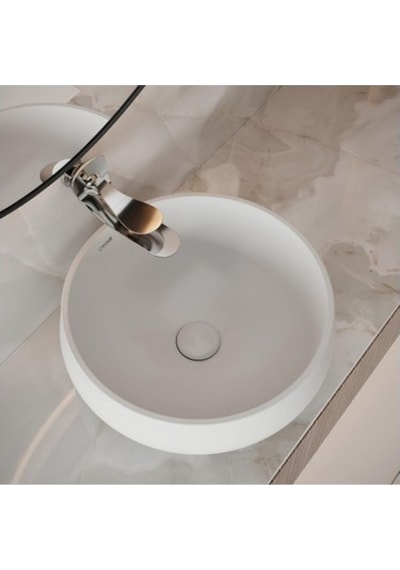 Oval Beyaz Deliksiz Lavabo 40 Cm 508 Yeşil