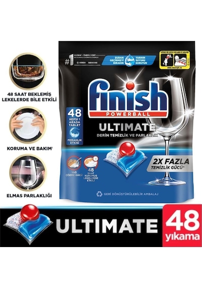Finish Ultimate Bulaşık Makinesi Deterjanı Kapsül Tablet 48 Adet