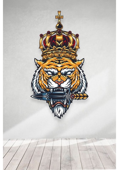 Kaplan Kral Duvar Sticker 30x55 Cm