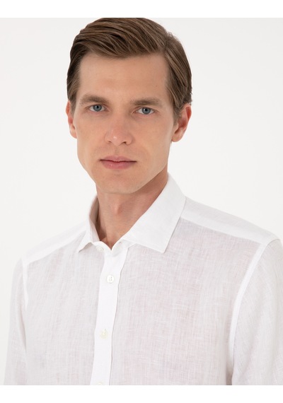 Pierre Cardin Erkek Beyaz Gömlek Desenli 50303293-vr013 Beyaz