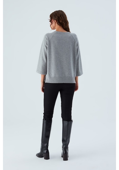 Peraluna Nell Pullover Yanları Yırtmaçlı 3/4 Kol İnce Kadın Triko Kazak Gri Melanj-gri Melanj Gri Melanj Peraluna Nell Pullover Yanları Yırtmaçlı 3/4 Kol İnce Kadın Triko Kazak Gri Melanj-gri Melanj Gri Melanj