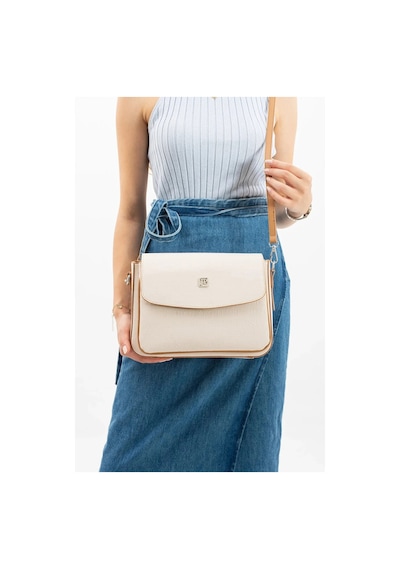 Just Polo Kadın Büyük Boy Ayarlanabilir Askılı Lüks El Ve Omuz Çantası Ebat : 29 X 19 Cm Krem - Camel 59660840