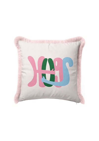 Sarılan Kollar Yazılı Pop Art Saçaklı Yastık Kılıfı - Soyut Figürlü Pembe Püsküllü Kırlent Kılıfı Serin Esinti Saten Sarılan Kollar Yazılı Pop Art Saçaklı Yastık Kılıfı - Soyut Figürlü Pembe Püsküllü Kırlent Kılıfı Serin Esinti Saten