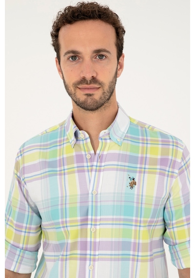 U.s. Polo Assn. Erkek Mint Gömlek Desenli 50283727-vr090 Mint