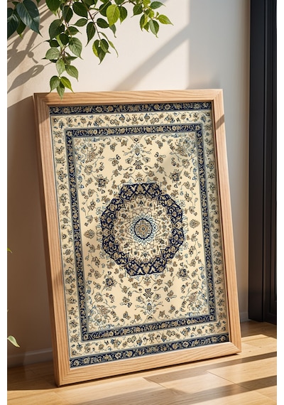 Premium Osmanlı Lacivert Madalyon Motifli Çerçeveli Tablo - Lüks Ramazan Serisi Klasik Duvar Dekoru Kayın Premium Osmanlı Lacivert Madalyon Motifli Çerçeveli Tablo - Lüks Ramazan Serisi Klasik Duvar Dekoru Kayın