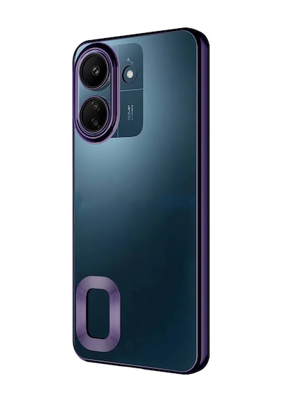 Goocamp Poco C65 Kılıf Kamera Korumalı Logo Gösteren Omega Kapak-derin Mor Derin Mor