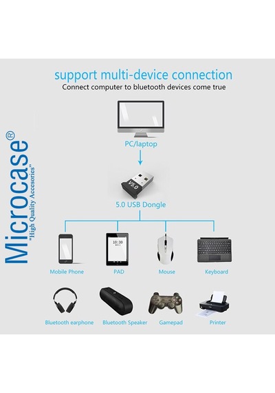 Mini V5.0 USB Bluetooth Dongle 5.0 Bluetooth Adaptör - Al2392