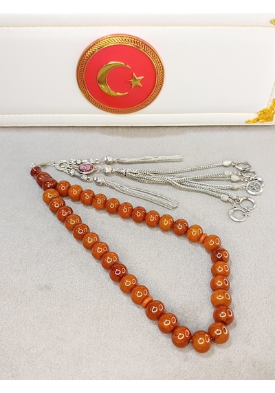 Orjinal Sıkma Kehribar Tesbih Kelle Boy 72183393