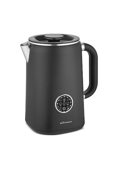 Ck-300 Therma Dijital Kettle 1.7l Dokunmatik Ekran Sıcak Tutma Fonksiyonu Double Wall El Yakmayan Gövde Çay, Kahve, Bitki Çayı Ve Mama Suyu Modları Siyah
