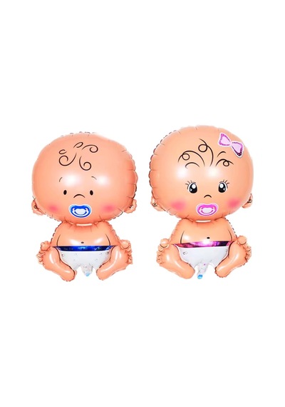 Cinsiyet Belirleme Partisi Kız Mı Erkek Mi Boy Or Girl Mavi Erkek Bebek Ve Pembe Kız Bebek Balon Renkli