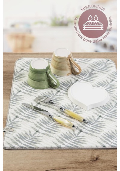 Hamur Bulaşık Kurutma Matı 42x50 Cm Pedi Kurulama Bezi Örtüsü Mf-075 Genel
