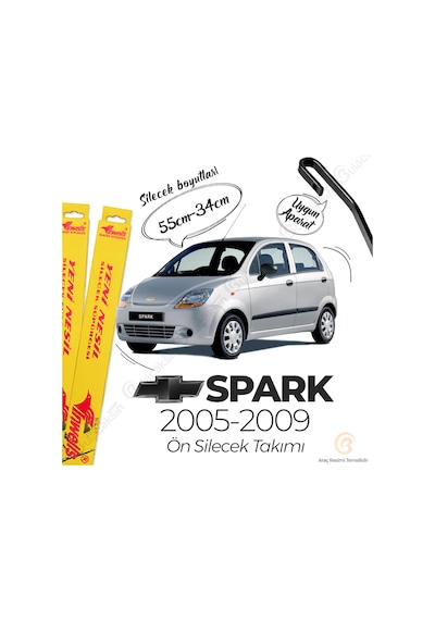 Chevrolet Spark Muz Silecek Takımı 2005-2009 İnwells