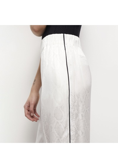 The Kooples Kadın Desenli Krem Saten İpek Pantolon Beyaz