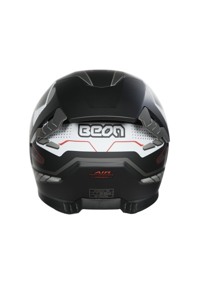 Beon B-507 FF05  Full Face Motosiklet Kaskı Beyaz Gri Siyah