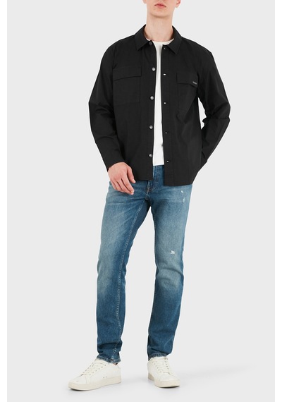 Calvin Klein Pamuklu Regular Fit Göğüs Cepli Gömlek Lv04rg117gub1 Erkek Gömlek Lv04rg117g Ub1 Siyah SİYAH