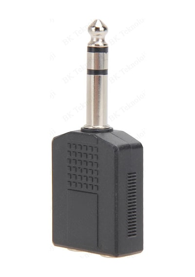 6.35mm (1/4 İnç) Erkek TRS - 2x6.35mm (1/4 İnç) Dişi Çoklayıcı