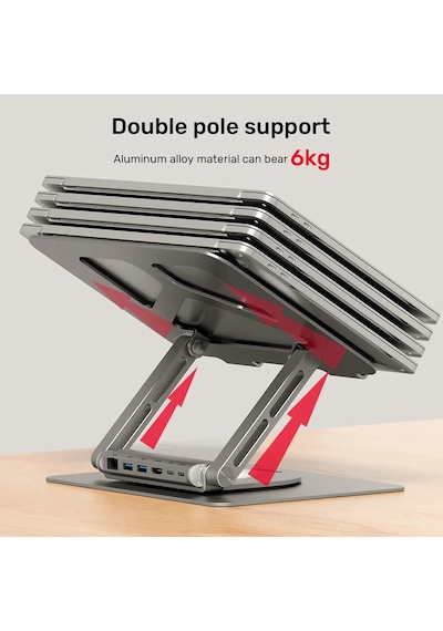 Unitek USB-C Dizüstü Bilgisayar Bağlantı İstasyonu ve Standı (D1109A)