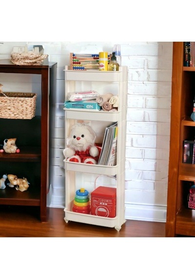 Motek Modern Organizer 4 Katlı Raf Beyaz