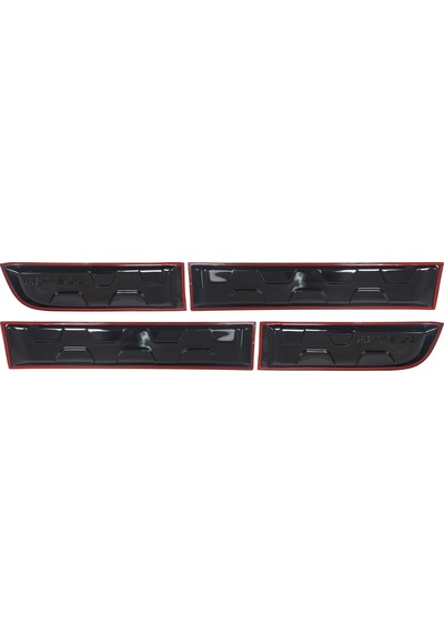 Dacia Duster Uyumlu 2010-2017 Abs Piano Black Damalı Kapı Dodik Set 4 Parça